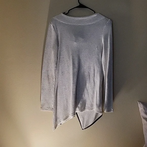 Marc New York Performance Draped Asymmetrical Thermal Tunic Top - White/Cream - Picture 6 of 6